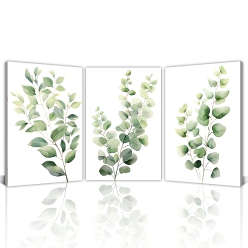 LURENCZH Botanical Plant Canvas Wall Art Set of 3 Boho
