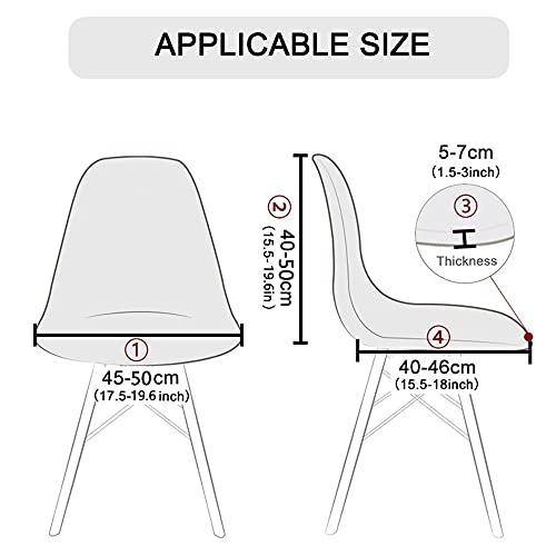 Bestenrose Water Resistant Shell Dining Chair Cover Jacquard Stretch Armless Chair Slipcovers Removable Washable Seat Cover for Kitchen Banquet Home Hotel Side Chairs Slipcover (set of 2 - Image 2