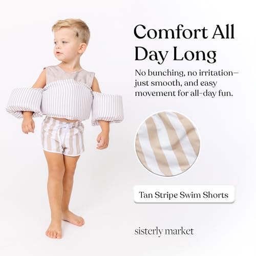 Toddler Swim Shorts, Kids Swimsuit with Stretchy Spandex Liner & Breathable Outer Microfiber Fabric2