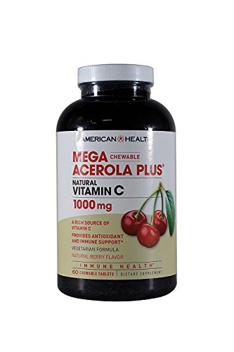 American Health Products - Mega Acerola Plus Vitamin C, 1000 mg, 60 Tablets