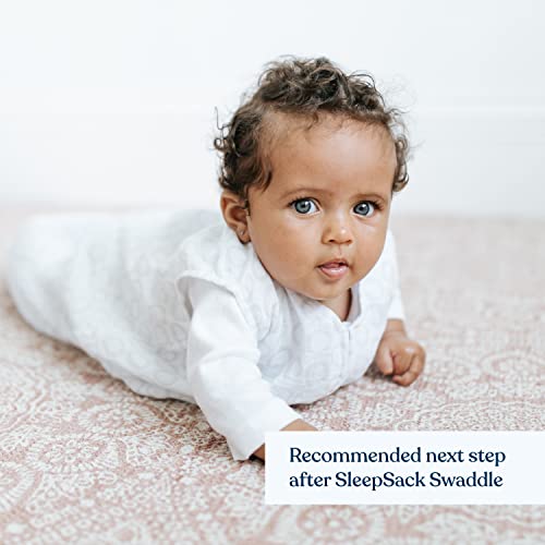 Halo Sleepsack, 100% Cotton Muslin Wearable Blanket, Swaddle Transition Sleeping Bag, Tog 0.5, Grey Open Circles, Medium, 6-12 Months #TOP2