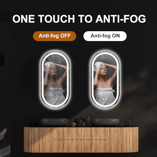 FORTNEY 16 * 32 LED Bathroom Mirror with Lights, Anti-Fog, Dimmable, Lighted Bathroom Vanity Mirror for Wall, UL-Certified - Image 5