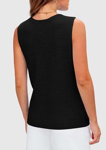 PRETTYGARDEN Women's 2025 Summer Sweater Vest Sleeveless Knit Cardigan Button Down Tank Tops Trendy Business Casual Outfits2