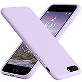 Vooii Compatible with iPhone 8 Plus Case, iPhone 7 Plus Case, Soft Silicone Gel Rubber Bumper, Microfiber Lining Hard Shell Shockproof Full Body Protective Cover Light Purple