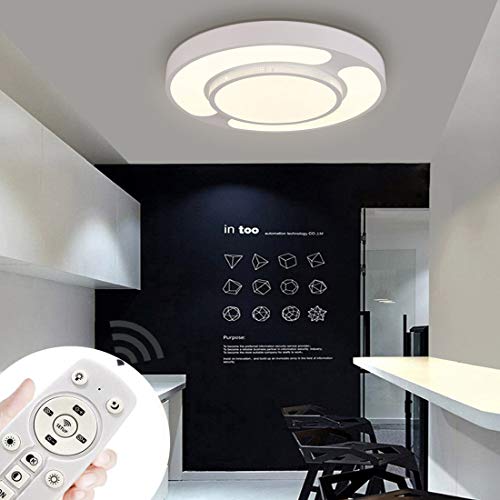 Preisvergleich Produktbild LED Deckenleuchte,64W Rounde Deckenlampe LED Deckenleuchte Dimmbar Deckenleuchten Modern Wohnzimmer Lampe Kueche Badezimmer Flur Schlafzimmer (Weiß 64W-Dimmbar)