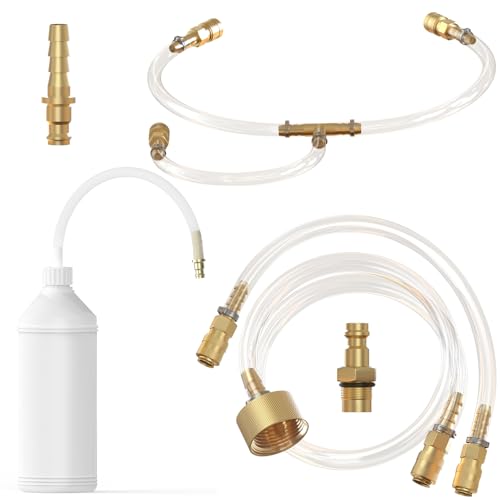 BTOATOL Seastar Hydraulic Steering Bleed kit for Sea Star Hydraulic Steering Fluid Boat Tool (1L Bottle + Filler Hose+Tee Hose)