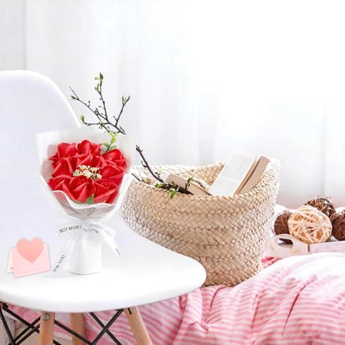 Ramo de rosas eternas para el Día de la Madre, flores preservadas rojas SPVLOAI 8