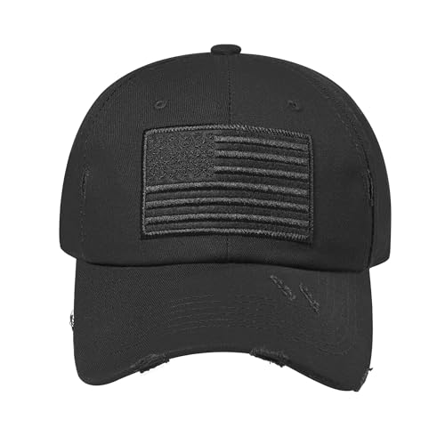 Image of IIN American Flag Baseball Cap for Men Women Low Profile USA Army Tactical Operator Military Plain Dad Hat