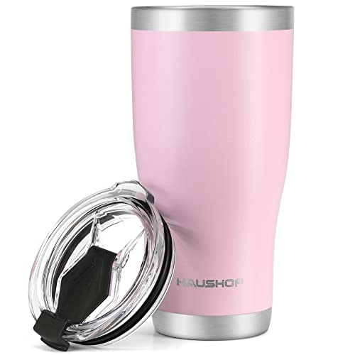 HAUSHOF 20 oz Tumbler, Stainless Steel Vacuum Insulated Coffee Tumbler Water Cup, Double Wall Travel Mug with Lid, Perfect for Hot and Cold Drinks Pin