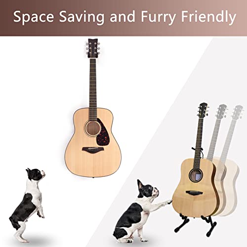 Guitar Wall Mount, Guitar Wall Hangers 2 Pack, Black Walnut Wall Guitar Mount, V-Shaped Guitar Hook With Rotatable Yoke, Guitar Hanger For Acoustic Electric Guitar, Bass, Mandolin, Banjo, Dobro #TOP2