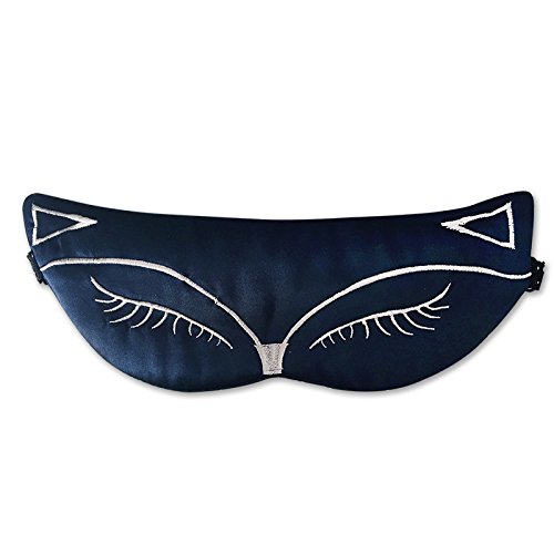 Silk Mask with Embroidery(Black)
