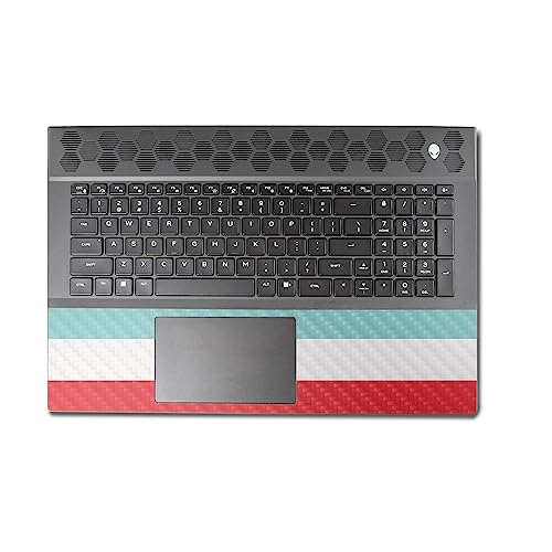 Image of MightySkins Carbon Fiber Skin Compatible With Alienware M18 R1 (2023) Full Wrap Kit - Sailor Stripes | Protective Durable Textured Carbon Fiber Finish | Easy To Apply & Change Styles | Made in the USA