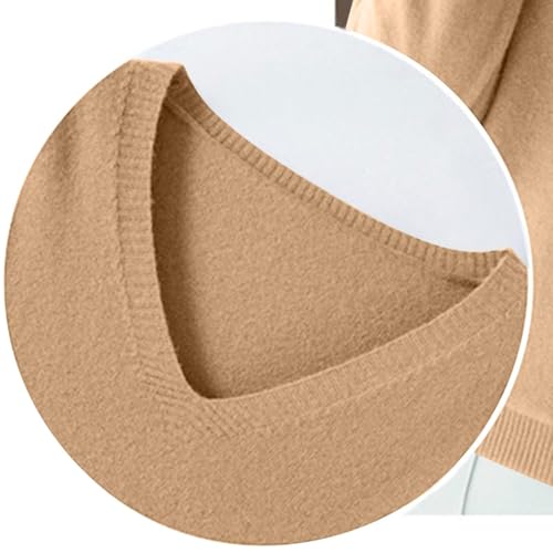 Baby Girls Knit Sweater Lightweight Long Sleeve V-Neck Oversized Pullover Top Kids Fall Solid Soft Outwear3