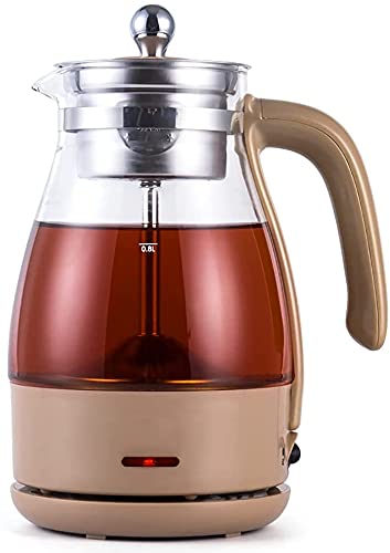 Bouilloire électrique avec infuseur à thé - Petite théière électrique - Fonction de maintien au chaud - Affichage LED - Arrêt automatique - Acier inoxydable de qualité alimentaire Cover