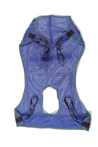 ProHeal Patient Lift Sling Full Body Mesh with Commode Opening 600 lbs Capacity - Transfer Sling for Shower Toileting Large 56 x 43.5 - Compatible with Hoyer Drive Invacare Lumex