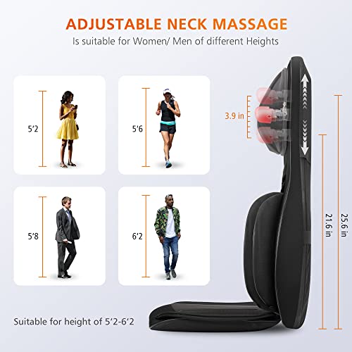 Snailax Shiatsu‑Massagesitzauflage mit Wärme – Ansicht 6