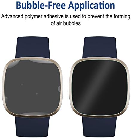SPGUARD Screen Protector Compatible with Fitbit Sense/Fitbit Versa 3/Screen Protector,[6 Pack]Anti-Bubble Scratch-Resist Cover LiquidSkin Films for Fitbit Versa 4/Fitbit Versa 3/Sense 2/Fitbit Sense