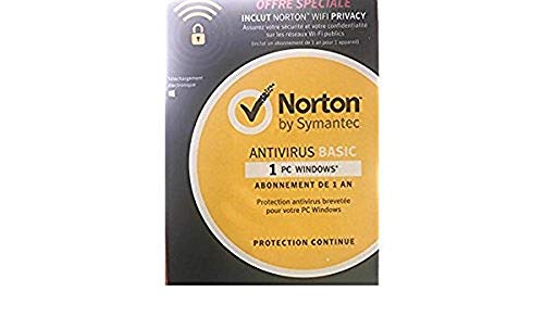 Norton Antivirus De Base 1.0 Pack avec Confidentialité WiFi pour 1 PC