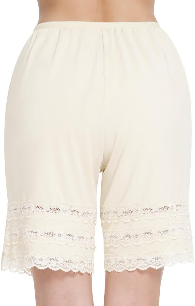 MANCYFIT Half Slip Shorts Culotte for Women Split Skirt Lace Pettipants Snip 7-9” Inseam - Image 6