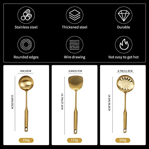 Wok spatula and ladle,Skimmer,Kitchen Tongs Ladle Tool