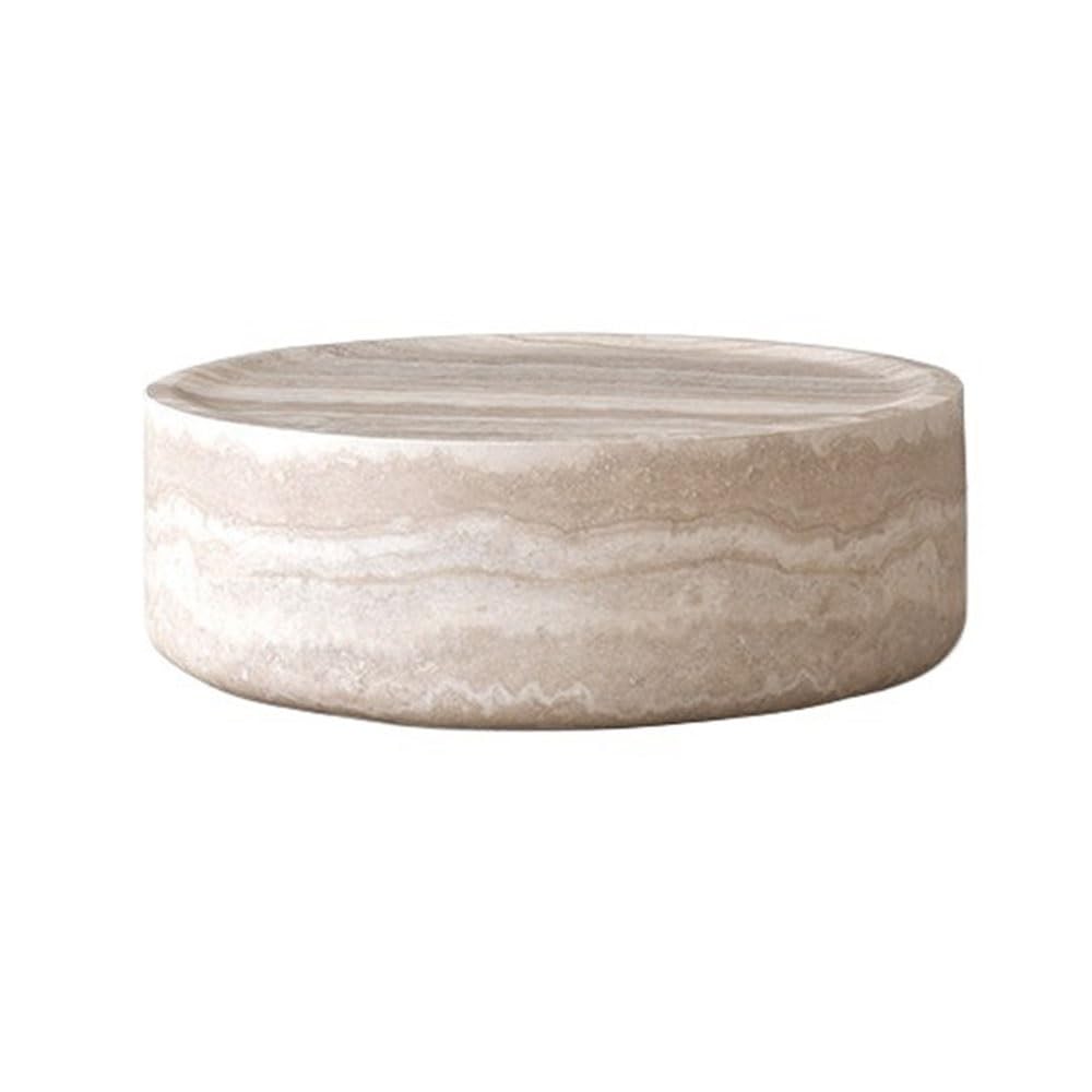 ZTHYSHOZ Side Table Rounded Coffee Table Concave Top Design Living Room Centerpiece(Small)