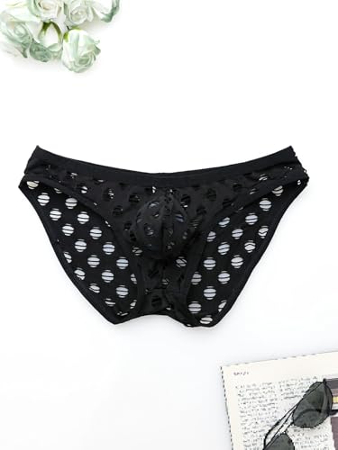 1 Pc Men's Casual Underwear, Triangle Pants Fashion Mesh Breathable Briefs3