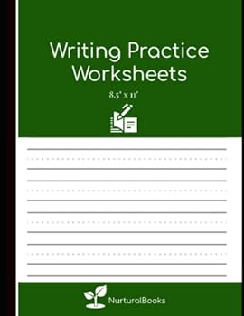 Paperback Writing Practice Worksheets: Cursive handwriting practice sheets for adults notebook - Green cover Book