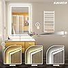 SMIROR LED Bathroom Mirror with Lights 22x 30, Rounded Rectangle Lighted Vanity Mirror for Wall, Front Lit and Backlit, 3 Colors, Dimmable, Anti-Fog, Tempered Glass (Horizontally/Vertically)