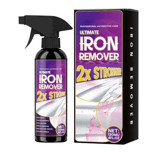 Eliminador De Residuos De Hierro En Spray,Eliminador De Manchas De Óxido | 120ml Multiusos Detallado Elimina Manchas Para Llantas Neumáticos Autocaravanas Frenos Pintura Exterior Bote Motocicleta