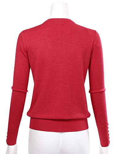 Image of Allsense Women's Long-Sleeve V-Neck Cardigan Sweater | Button Down, Lightweight Soft Knit