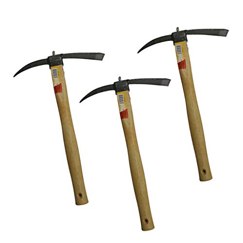 F Fityle 3Pcs Bend-Proof Garden Hoe Trowel - Heavy Duty - Rust Resistant Hand Hoe for Quicker Work - Digs Through Rocky Heavy Soils - All Steel