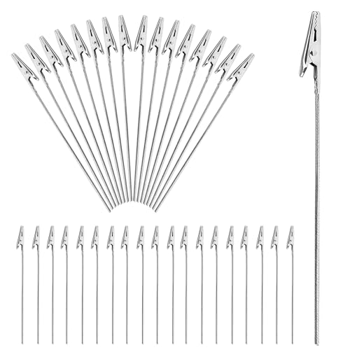Pinces Crocodile en Fil Métallique, 50 Pièces 15cm Porte-Clip Photo Clip Mémo Pinces à Notes pour Carte Photo Note Trombone Mémo, Décoration de Table de...