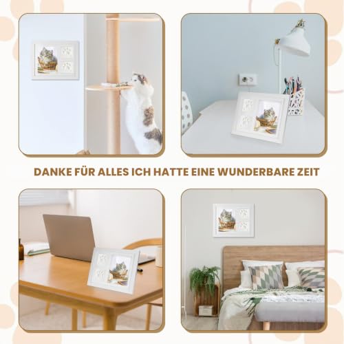 Pfotenabdruck Set Hund Katze,Tier Handabdruck mit Ton Impressum Kit 28*23CM
