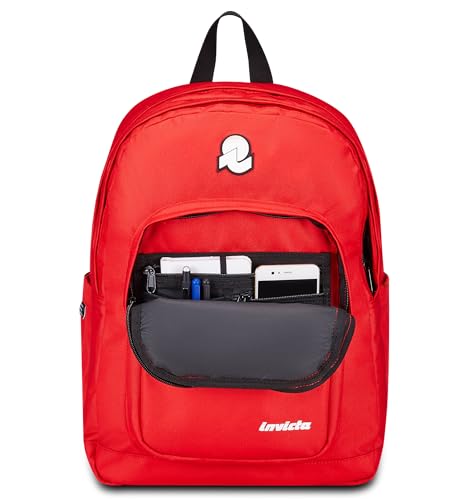 Sac à dos Invicta Jelek rouge grand format double compartiment - 7