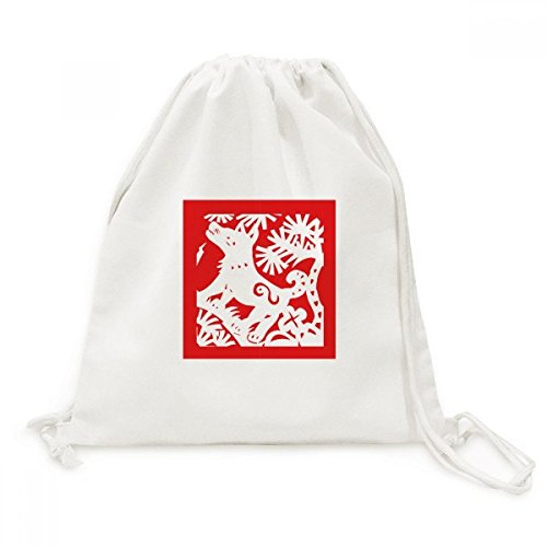 Sac cordon zodiaque chinois Chien pour vos sorties et voyages légers