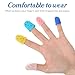 Classicseali 20PCS Silicone Finger Tip Protectors, Durable Silicone Finger Cots, 5 Different Sizes Colors, Reusable Sewing Fingers Protector,for Quilting,Knitting Embroidery,Paperwork & Crafts
