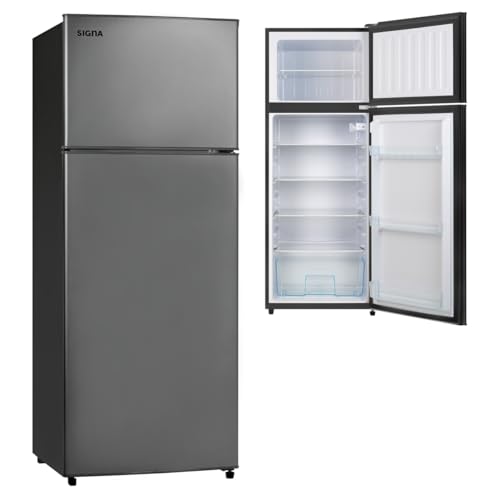 La mejor selección de Refrigeradores en Oferta en Walmart Top 10. 44 SIGNA Refrigerador 210L (7.4 pies cubicos) Frigobar Compacto Silver Refrigerador Con congelador de Acero Inoxidable Ideal Para Espacios Pequeños Frigobar Multifuncional (Gris)