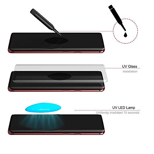 Image of UV Tempered Glass for OnePlus 7 Pro /OnePlus 7T Pro Advanced Border Less Full edge to edge Full Screen Coverage UV Screen Protector Guard with Installation Kit - Pack of 1