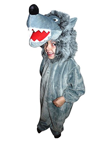 Wolf Halloween Costume-s, for Child-ren, Kid-s, Girl-s, boy-s, warewolf Fancy Dress-up, Dog-s Disguise, Wild- Animal Outfit-s, F49 Size: 4t