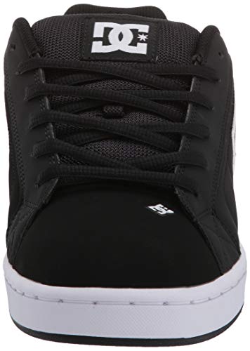 DC Men's Net Skate Casual Shoe Skateboarding, Black/Black/White, 62
