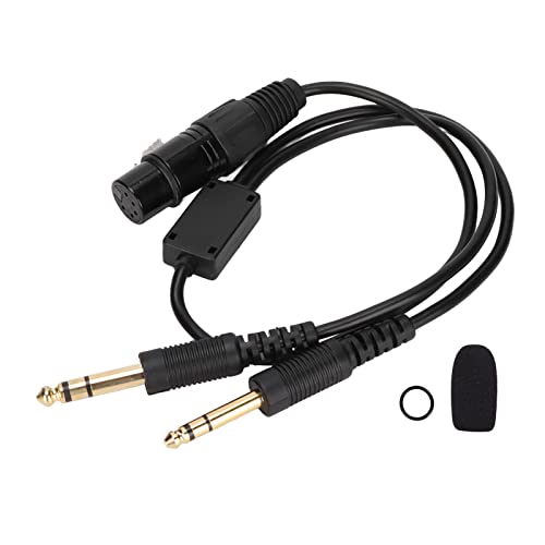 Adaptador de cable XLR a doble enchufe GA para aviación miniatura 1
