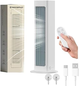 Breezamax Dual-Mode Desk Fan, Ultra-Quiet Horizontal Vertical for Home Office