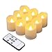 Produktbild LED Kerzen, synmixx 9 LED Flammenlose Teelichter Flackern Kerzen mit Fernbedienung, Timerfunktion, Dimmbar, Elektrische Kerze Lichter für Weihnachtsdeko, Party, Geburtstags (Warmweiß)
