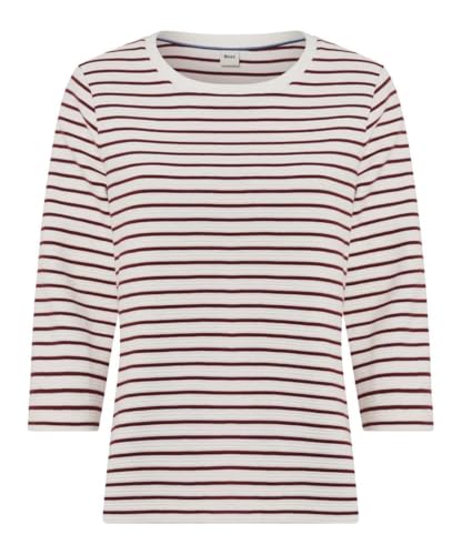 BRAX Damen Style.Bonnie Cotton Structure Rib Stripe Sweatshirt