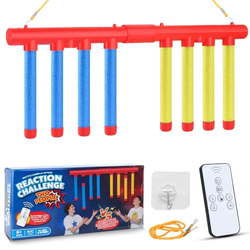 ATG Reflex Sticks Challenge Game – Remote Control, 3 Speed Modes, Solo/Dual Play – Hand-Eye Coordination & Reaction Training Toy – Drop Sticks Game for Kids & Adults