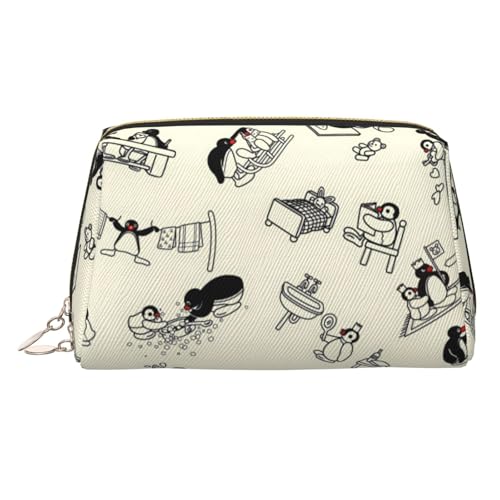 化粧ポーチ ピングー キャラクター ペンギン レディース メイクポーチ 化粧バッグ メンズ トラベルポーチ レザー 小物入れ かわいい おしゃれ 可愛い 化粧品収納 大容量 防水 多機能 旅行 持ち運び便利