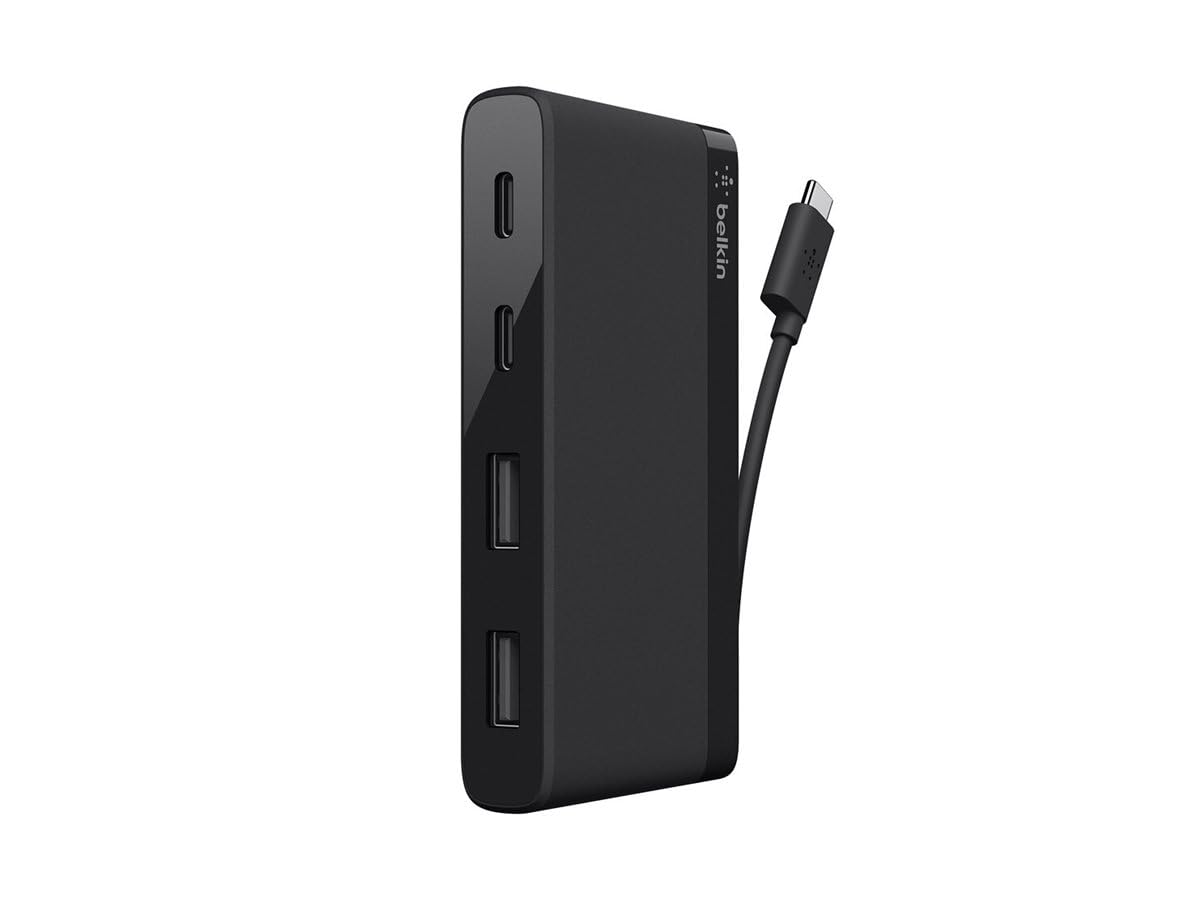 Belkin Usb-C 4 Port Mini Usb Hub, Usb-C To 2X Usb-A 2X Usb-C