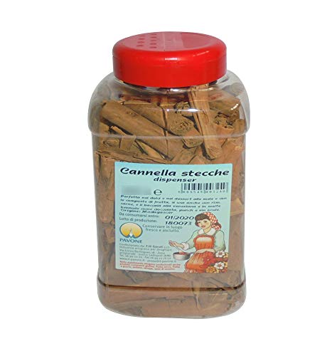 Pavone Lot de 100 baguettes de cannelle en distributeur pour composé de fruits Dessert et gâteaux Cinnamon Sticks