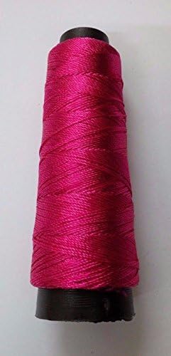 Ruby Pink - 175+ Yards - Viscose Rayon Art Silk Thread Yarn - Embroidery Crochet Knitting Lace Jewelry Trim