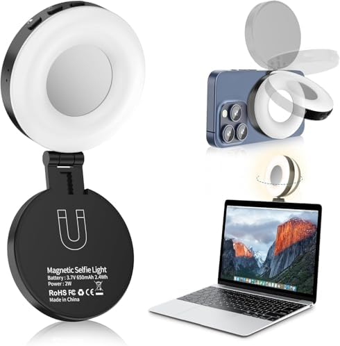 Magnetic Selfie Light, Phone Selfie Ring Light Compatible with iP...